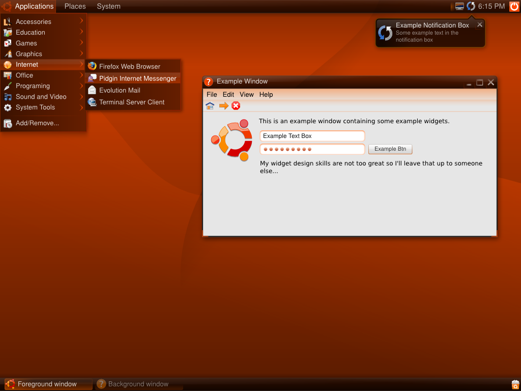 รูปที่ 2: Graphic Shell (Graphic User Interface) ของระบบปฏิบัติการ Ubuntu (จาก http://i.stack.imgur.com/mGCzG.png)